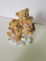 Valentines Resin Teddy Bears Collectible Figures Figurines Cupid - $22.54