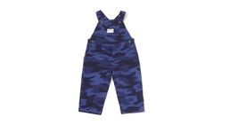 CARTERS One Piece Overall Jumper Blue Camouflage Warm Fleece Lined Size 9M 9 M - $9.31
