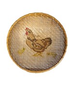 Chicken with Chicks Basket Woven Rattan Wicker Wall Art Hanging Farmhous... - €28,23 EUR