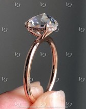 2Ct Pear Cut Simulated Moissanite Solitaire Engagement Ring 14K Rose Gold Plated - £39.04 GBP