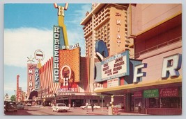 Postcard Casino Center Fremont Street Downtown Las Vegas Nevada Horseshoe - £7.10 GBP