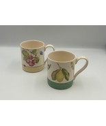 Pair of Wedgwood SARAH&#39;S GARDEN Large Mugs with Fruits and Recipes - £158.02 GBP