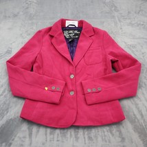 Me Jane Blazer Women L Hot Pink Double Button Notch Lapel Formal Jacket - £20.10 GBP