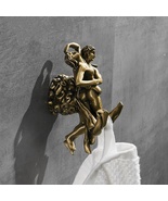 Antique Romantic Bathroom Towel Hook Robe Brass Coat and Clothes Hook - $109.00