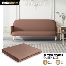 Coffee Queen Size Slipcovers Armless Stretch Futon Cover Washable Sofa P... - $56.99