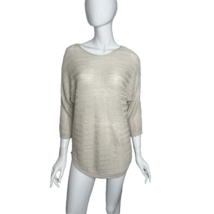 Tahari Sweater Womens Size Medium Linen Beige Lightweight Neutral Soft L... - $14.91
