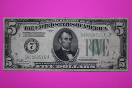 1928 $5 Five Dollars Chicago Federal Reserve Note Guaranteed Genuine Bil... - $49.99