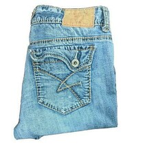 Womens Amethyst Jeans Bootcut Distressed Juniors Size 9 Denim Patches (3... - $398.14 MXN