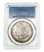 1921-D Silver Morgan Dollar Graded by PCGS as MS-63 - €224,27 EUR