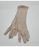 Vintage Saks Fifth Avenue Daureine Suede Leather Long Gloves Women Size ... - $27.35 CAD