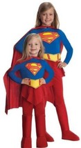Girls Supergirl Jumpsuit, Cape, Boot Tops 5 Pc Toddler Halloween Costume-sz 2/4 - £14.33 GBP