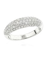 Unique 2CT Round Pave Set Diamond Cluster WEDDING BAND Ring 14K Gold Ove... - £74.98 GBP