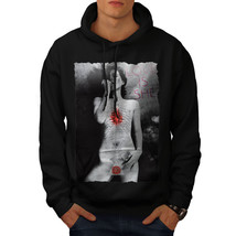 Wellcoda Girl Nude Love She Sexy Mens Hoodie, Naked Casual Hooded Sweatshirt - £25.84 GBP+