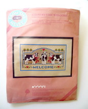 Dimensions From the Heart 1988 Countrytime Welcome Cows Needlepoint Kit NIP - £25.86 GBP