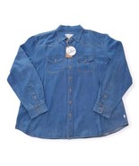 One World Brothers Mens Shirt XXL Long Sleeve Denim Washed Chambray West... - £32.28 GBP