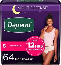 Depend Night Defense Adult Incontinence Underwear for Women 64 Count Small - $1,013.47 MXN