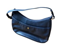 Vintage EUC! ETIENNE AIGNER navy blue leather purse handbag shoulder bag... - $51.15