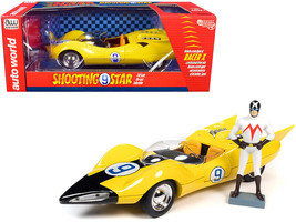 Shooting Star #9 Yellow Racer X Figurine Speed Racer Anime Series 1/18 Diecast C - £92.18 GBP