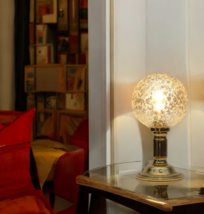 70er Years Brass Tischlämpchen Table Delicate &quot; Little Sphere - $146.41