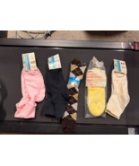 Nuove 5 Paia Di Calze Argyle Da Donna K-Mart Vintage Anni &#39;80 Taglia 9-11 - $51.94 CAD