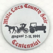 Mille Lacs County Fair Centennial 1991 Vintage Pin Button Minnesota Tractor - $12.95