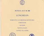 American Culinary Federation 1982 Annual National Convention Luncheon Menu - $17.82