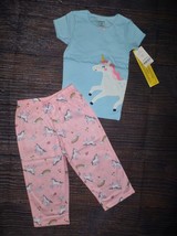 NWT Carters Unicorn Short Sleeve Pajamas Set 3T - $15.19 CAD