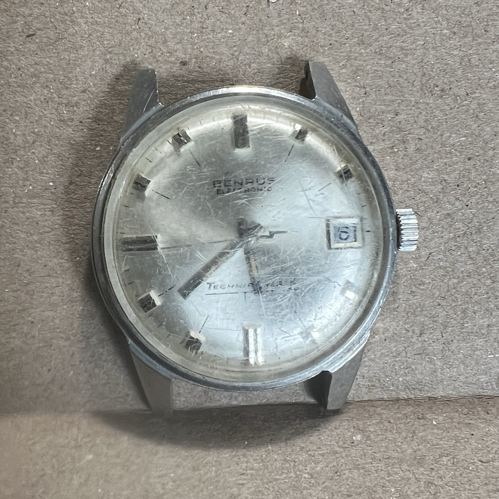 Vintage Benrus Electronic Technipower Men&#39;s Wristwatch for Parts or Repair - £20.30 GBP