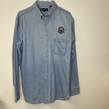 Vintage University Of Kentucky Long Sleeve Denim Shirt 1998 Air Raid Reload Sz M - £30.21 GBP