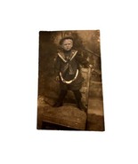 RPPC Postcard Boy Sailor Child Chair Real Photo Postcard Old Vtg B&amp;W UNP... - $57.00