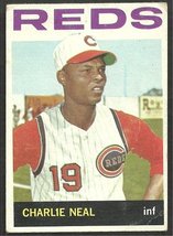 Cincinnati Reds Charlie Neal 1964 Topps Baseball Card # 436 good - £1.77 GBP