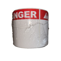 Thermal Transfer 4x6 Red Danger Glossy Polyester UL Label Roll 3&quot; Core - $21.51