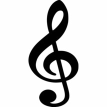Treble Clef Vinyl Sticker Decal Music Note - Choose Size &amp; Color - £2.06 GBP+
