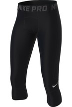 Nike Boys&#39; Pro 3/4 Length Knee Tights Size Large Black NWT - $29.00