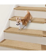 NEKL Bullnose Stair Treads Non Slip 9.5&quot; x 32&quot;, 14 Pcs Rug-Lined Pattern... - €73,43 EUR