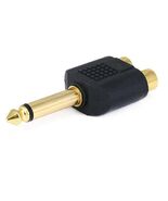 6.35mm (1/4 inch) TS Mono Plug to 2x RCA Jack... - $3.00