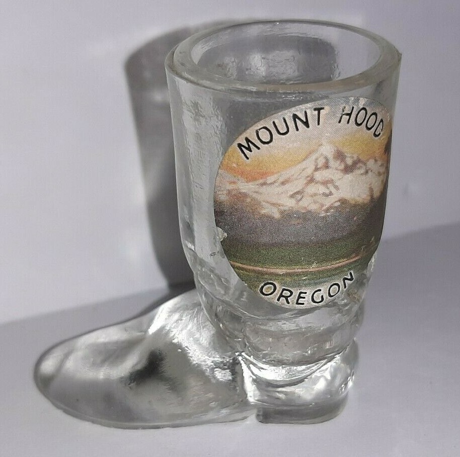 Mount Hood, Oregon Mini Glass Boot Candy Container Toothpick Holder Souv... - $5.94