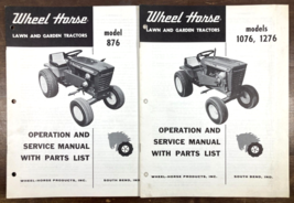 1965 Wheel Horse 876 1076 1276 Lawn &amp; Garden Tractor Manual Lot Parts Li... - £15.95 GBP