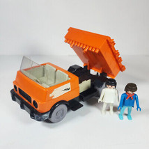 Vintage Playmobil System Geobra #009 Orange Dump Truck - $27.72