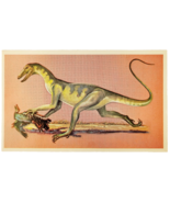 1975 ORNOTHOLESTES Dinosaur Card Vintage Prehistoric Illustration Epheme... - $368.02 MXN