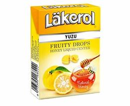 LAKEROL - Fruity Drops Honey Liquid Centre (Yuzu Flavour) 40g x 8 Packs - £23.21 GBP