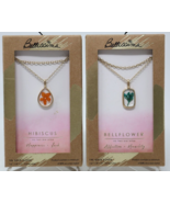 Bellissima Bellflower Hibiscus Flower Necklace No 2 Are Alike Lot of 2 NWT - $29.21