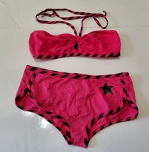 Hustler 2PC Cotton Bikini Top and Pants Lingerie Dancer Outfit Med/Large  - $60.57