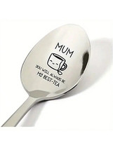 Stainless Steel Teaspoon Mom Novelty Gift from Daughter Son Perfect for Tea Love - $3.72