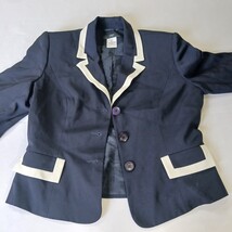 Apart Impressions Women's Blue/White 3-Button Blazer Jacket Size 12 image 13