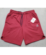 Reebok Activewear Shorts Mens Medium Red Stretch Moisture Management Dra... - $398.01 MXN