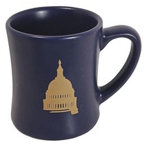 US Capital Blue And Gold Coffee Tea Mug Home Kitchen Drinkware - £27.35 GBP