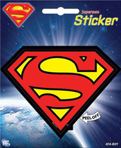 DC Comics Superman Shield S Chest Logo Peel Off Sticker Decal, NEW SEALED - £2.35 GBP