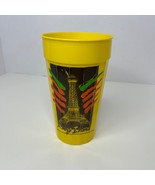 Vintage Kings Island Yellow Plastic Cup Eiffel Tower - €9,83 EUR