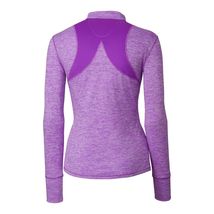 NWT ANNIKA CUTTER & BUCK Impulse Purple Frequency Long Sleeve Mock Golf Shirt L image 2